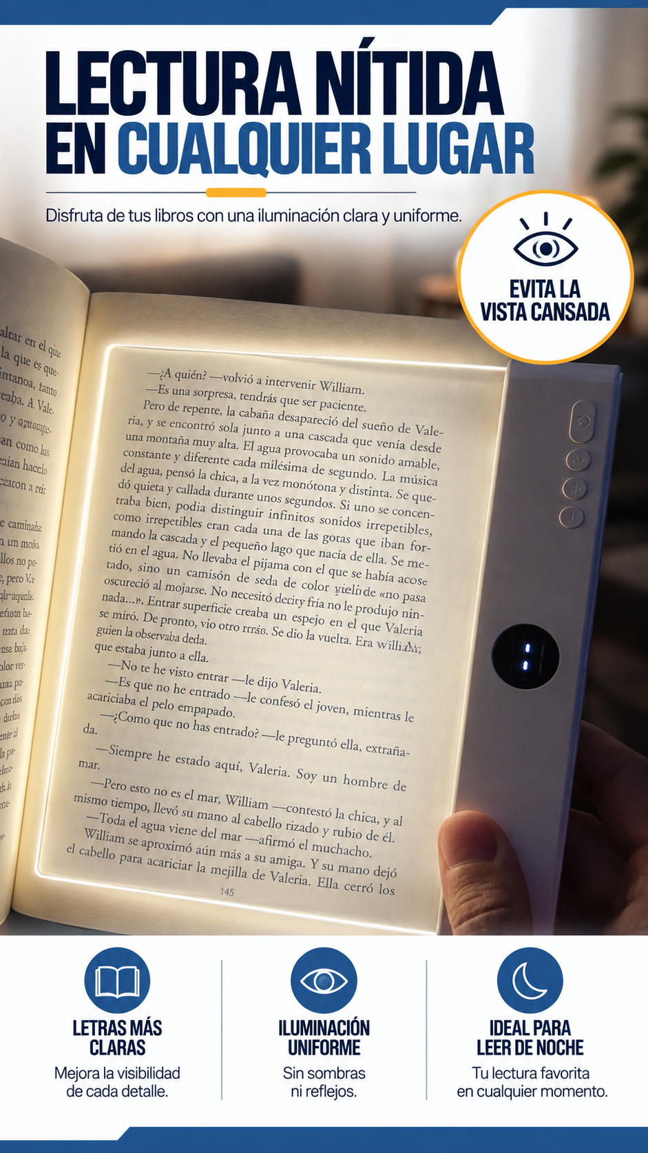 SmoothPage™ - Luz de lectura ultrafina