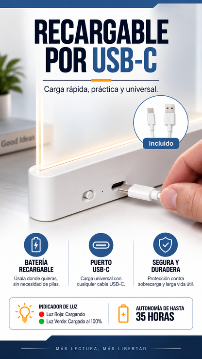SmoothPage™ - Luz de lectura ultrafina